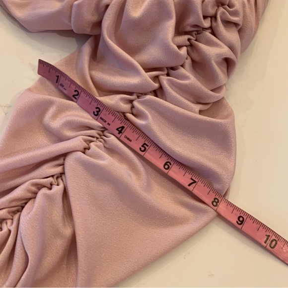 Vintage 60’s Ruched Sleeve Lilac/Pink Blouson Filigree Dress Woman’s Size Large. - Picture 11 of 15